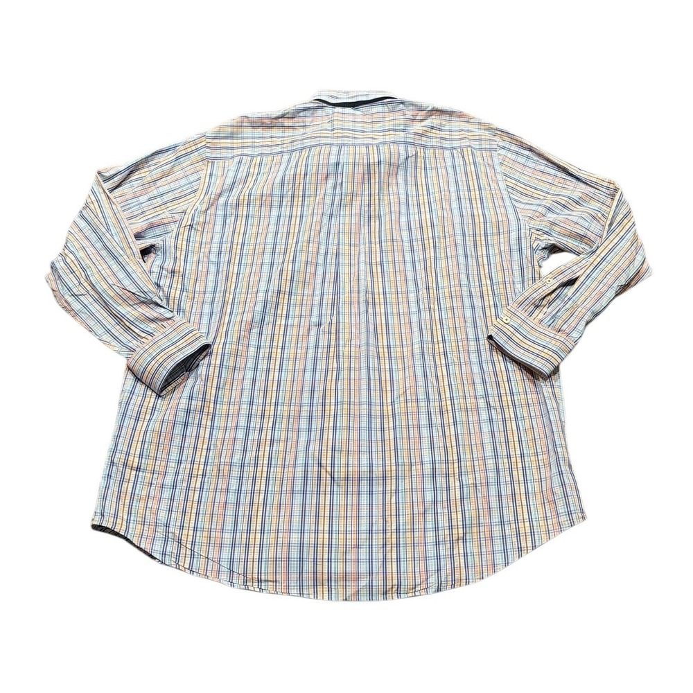 Peter Millar Crown Finish L/S Button Down Shirt Mens 2XL Blue Multi Check Cotton - Picture 3 of 5